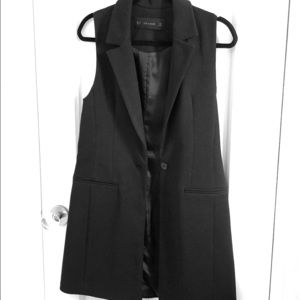 Zara knee length black vest